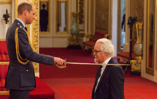 Billy Connolly receiving knighthood