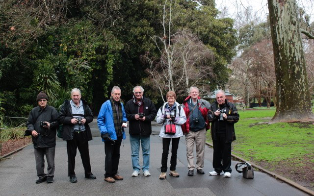 the photography group standing together in the Adelaide botanical gardens