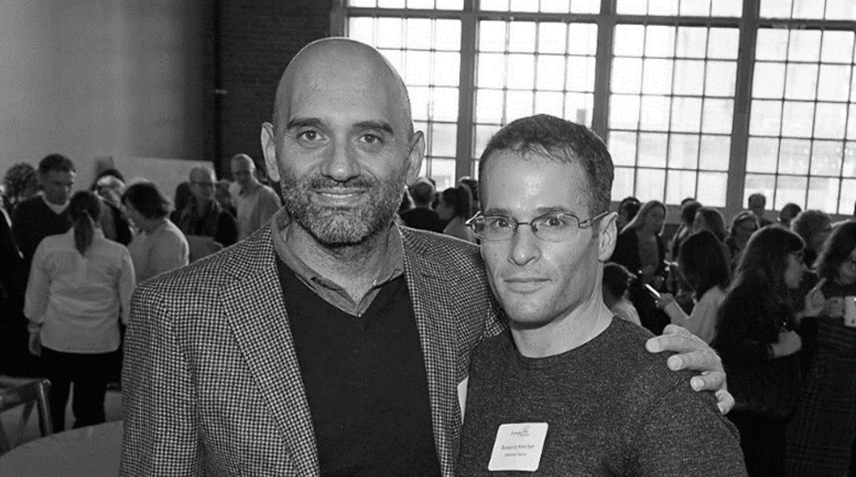 A photograph of Professor Alfonso Fasano and Ben Stecher