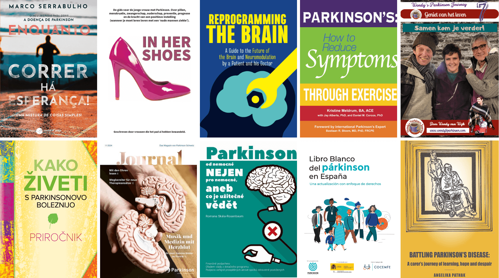 A selection of Parkinson's book covers