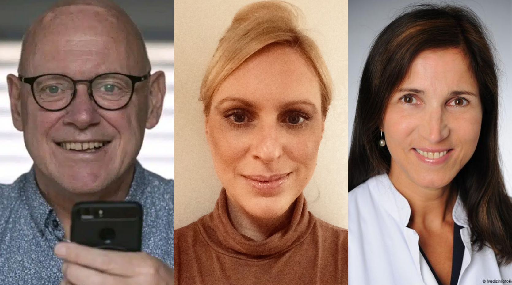 Parkinson’s Life podcast Deep Brain Stimulation surgery guests Gerlach Roomans, Lucy Partington-Smith and Veerle Visser-Vandewalle