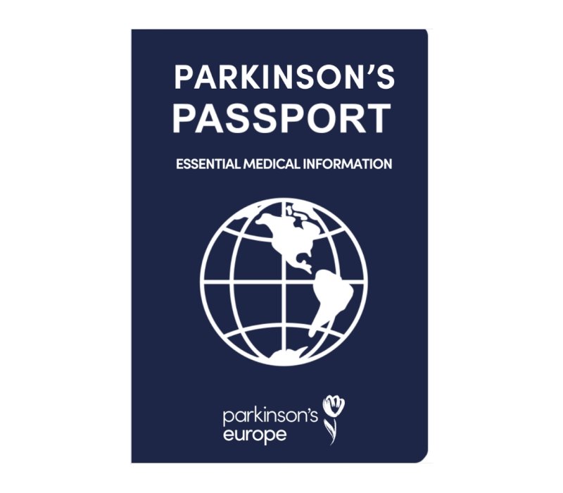 An image of the front cover of the Parkinson's Passport