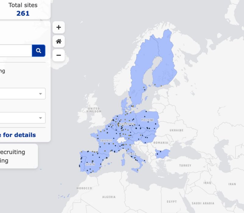 New clinical trials map to show Parkinson's trials across Europe