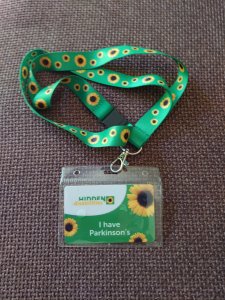 Hidden Disabilities sunflower lanyard: tips on travelling as a person with Parkinson's