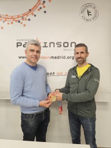Madrid-based rock climber Jordi Cruz works at the Madrid Parkinson’s Association 