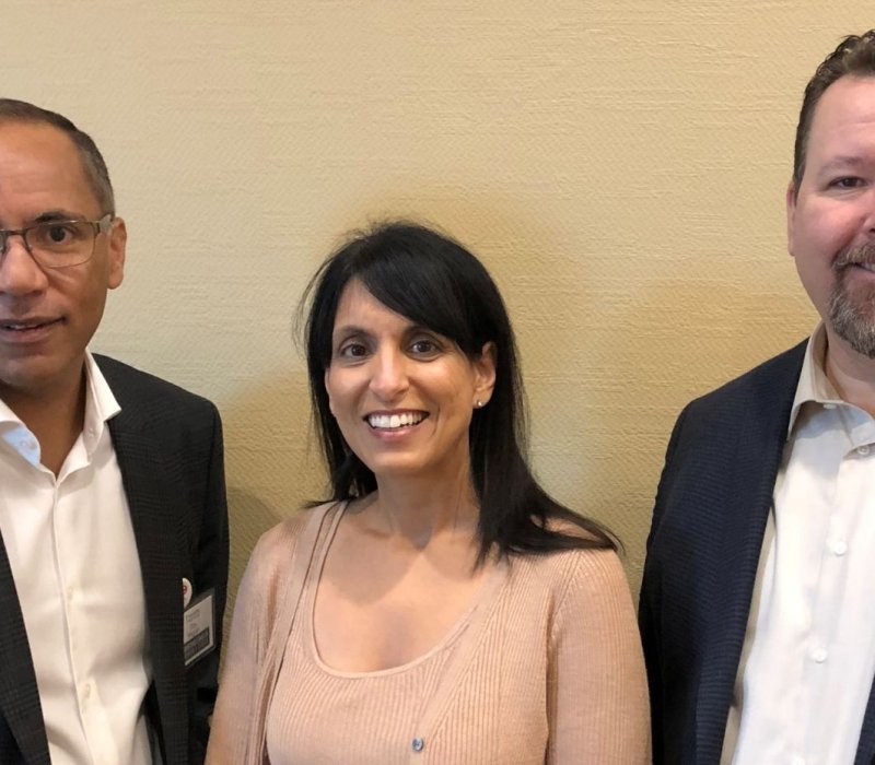 PD Avengers' Larry Gifford with Dr Soania Mathur and Tim Hague Sr