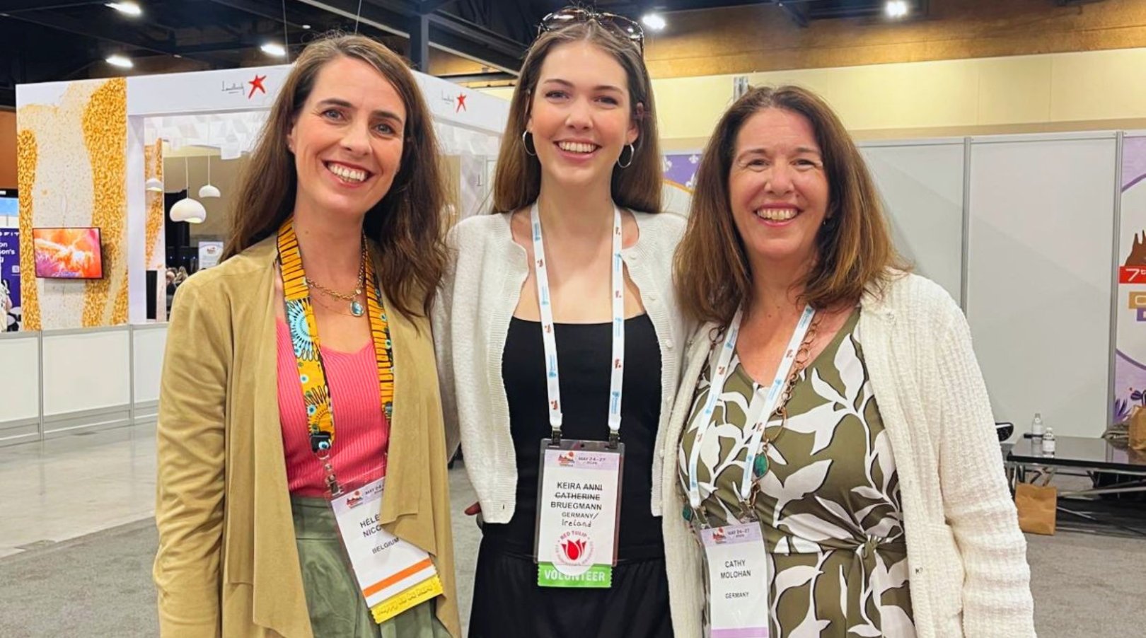 Helene, Cathy and Keira at World Parkinson Congress 2026