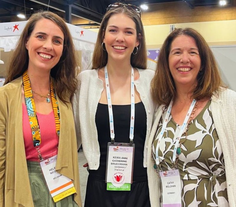 Helene, Cathy and Keira at World Parkinson Congress 2026
