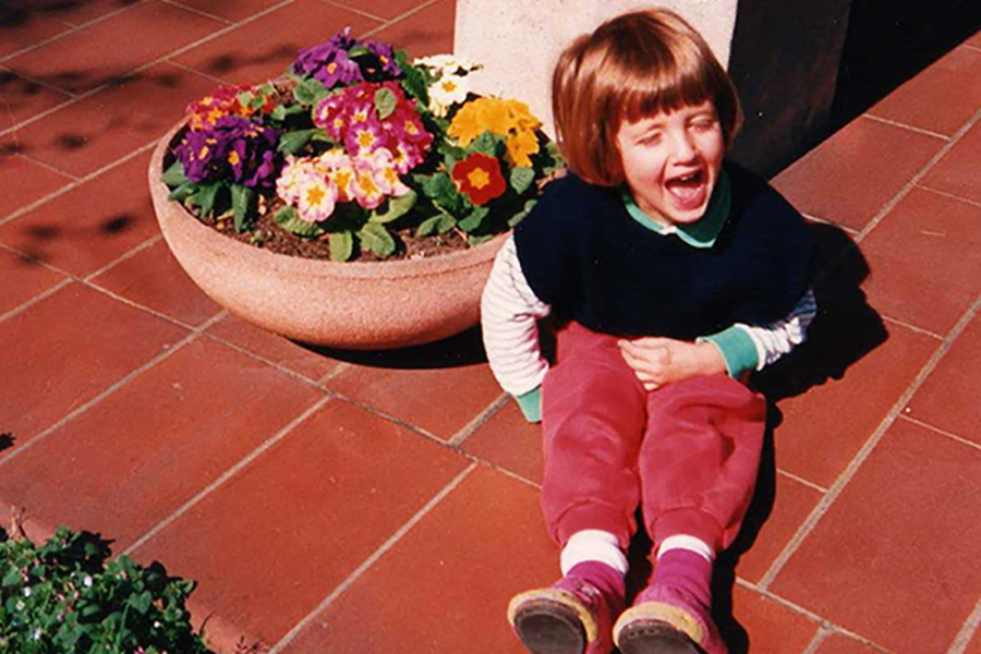 Elisa laughing