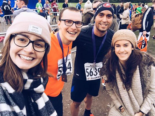 Thomas and friends at the half-marathon