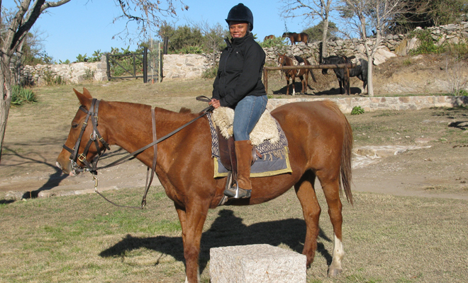 Rosemarie Wilson horse riding