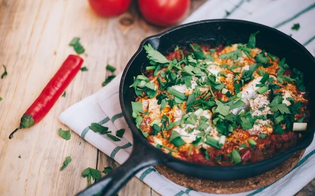 Delicious fresh morning Shakshuka