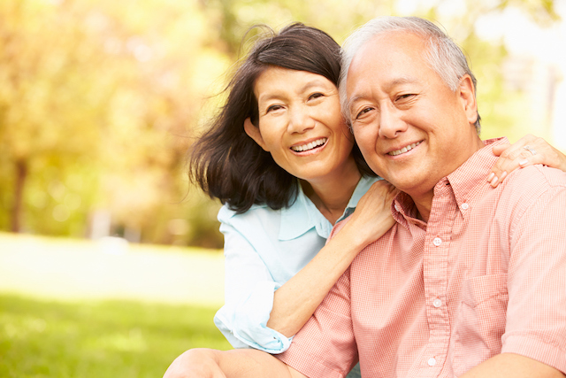 Couple in park