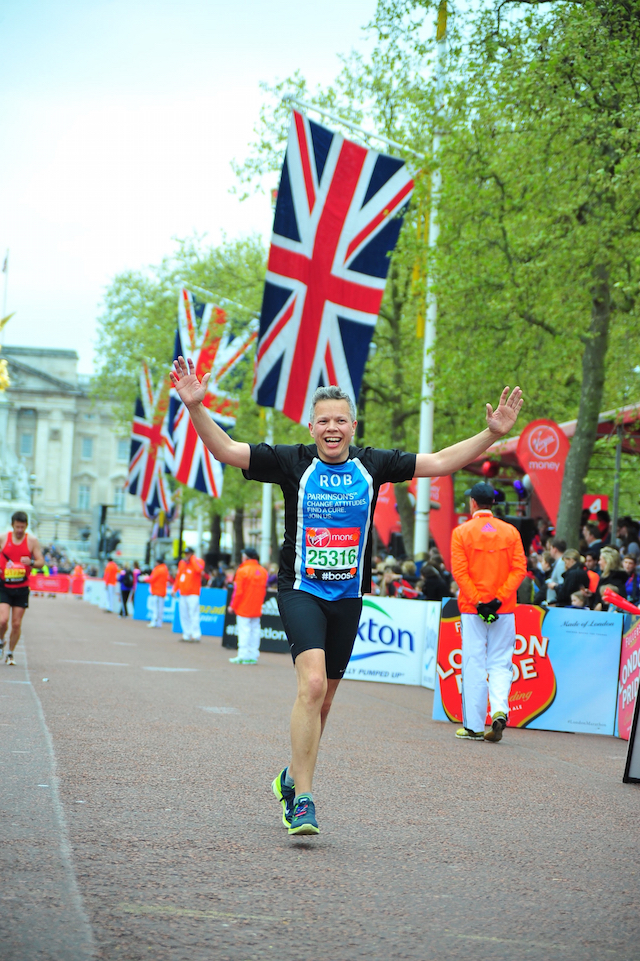 Rob running the London marathon