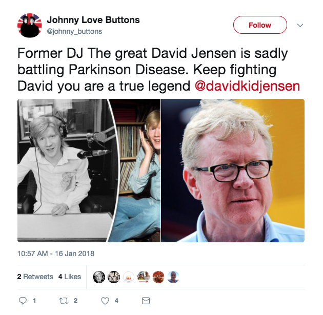 Johnny Love Buttons tweet