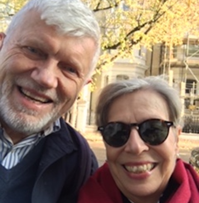 Man and woman pose together.