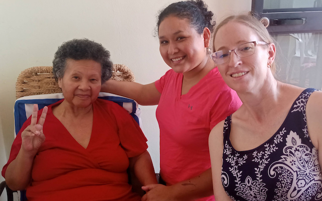 Christine Jeyachandran with Dorys and Rosita.ith