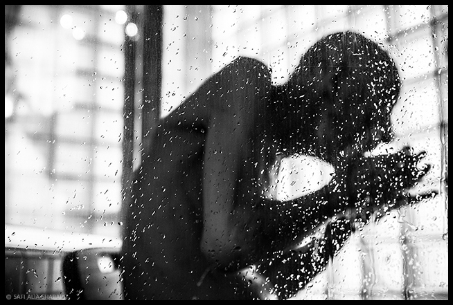 Aly Shabaik taking a shower.
