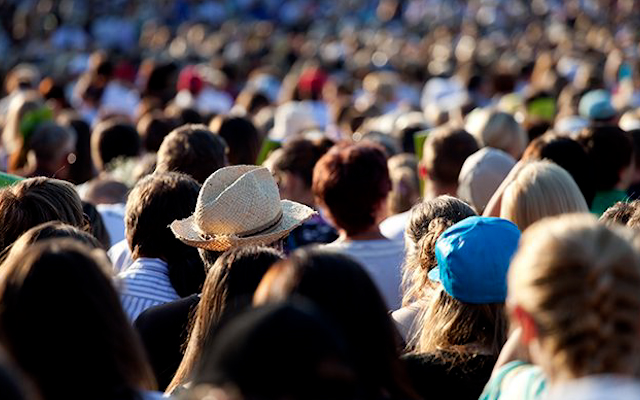 A crowd of people