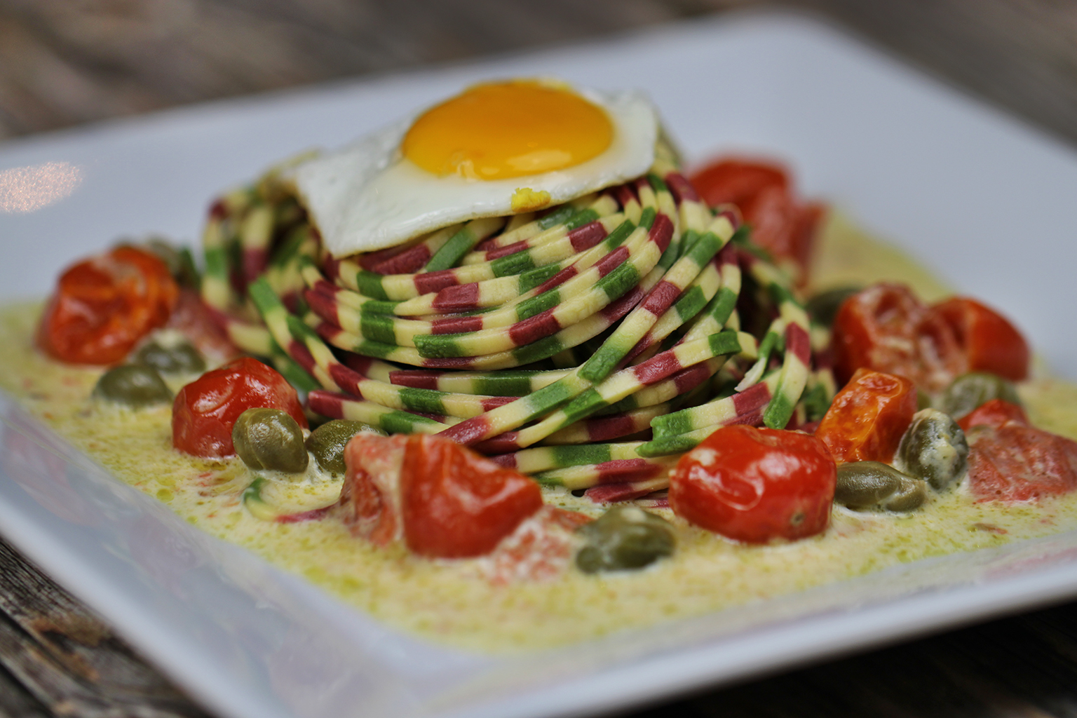 A photo of Urs pasta art