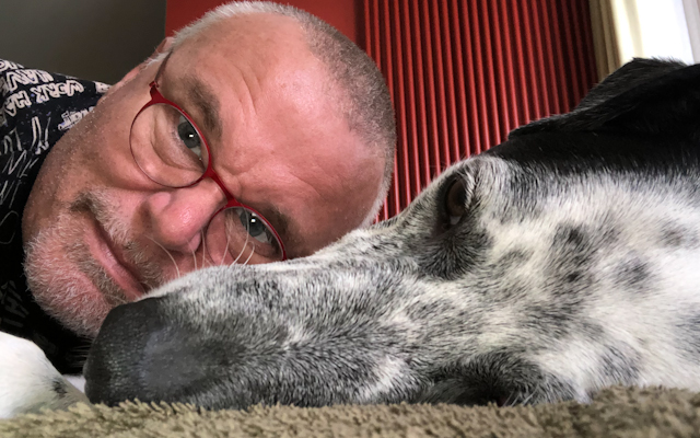 Peter Schielzeth with his Dalmatian Basti. 