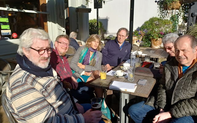 The six co-hosts of the 'Movers and Shakers' podcast.
