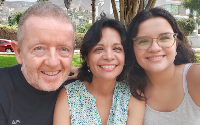Ray Feeney and Ana María Tamayo with their daughter