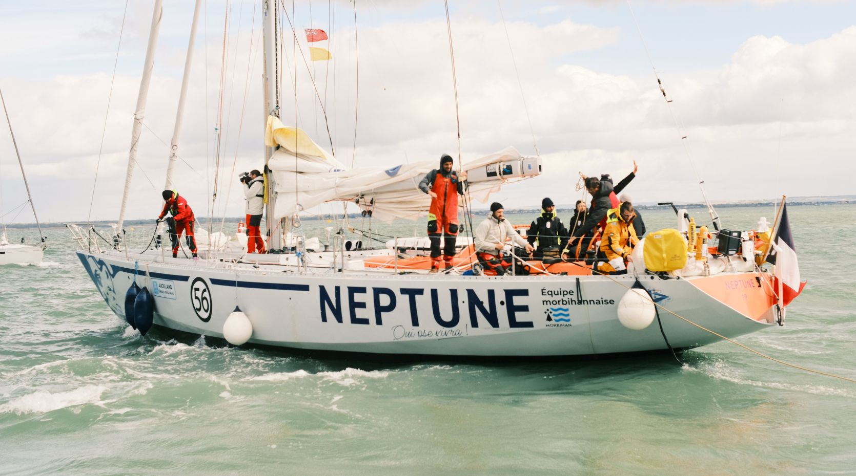 The crew aboard The Neptune during the Ocean Globe Race