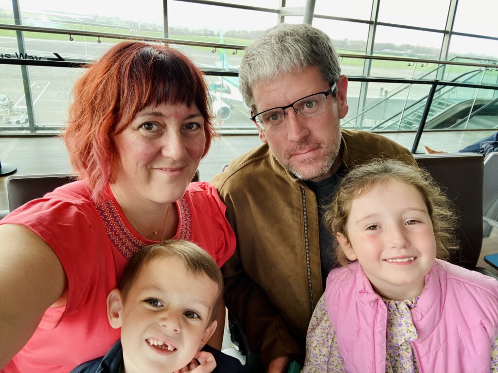 Ivan O'Regan, who has Parkinson's and recently received Deep Brain Stimulation surgery, and his family.