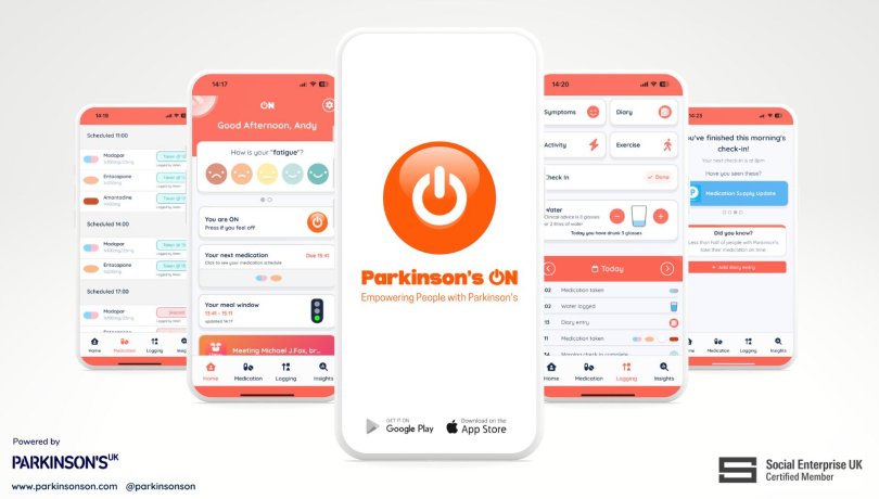 Parkinson's ON app home page image